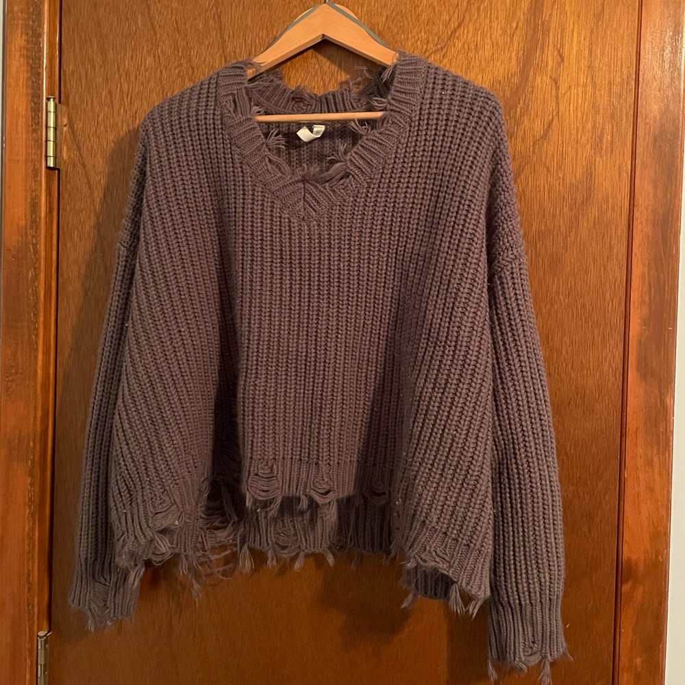 Distressed Slouchy Sweater